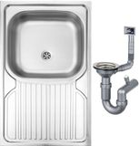 Deante Apollo - Metal Kitchen Sink - Single Bowl - With Draining Board - Decor
