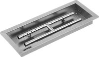 Merkloos / Sans marque Holland Connections Vuurplaatsbrander Rechthoek Tafelblad Zilver