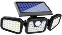 Merkloos / Sans marque Holland Connections Moderne Buitenlamp Zwart LED Bewegingsmelder IP65 Zonne-energie