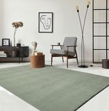 the carpet RELAX – Extra Zacht & Wasbaar Vloerkleed tot 30°C met Antislip Onderzijde – Fluweelachtige Structuur – Voor Slaapkamer of Woonkamer – Groen, 60 x 110 cm