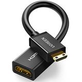 UGREEN 4K Mini HDMI Adapter Mini HDMI naar HDMI Adapter Kabel Compatibel met Raspberry Pi, Nikon D5300 enz. 20cm.