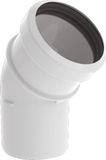 Burgerhout coude de fumée en PP 80mm 43gr blanc