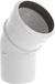 Burgerhout coude de fumée en PP 80mm 43gr blanc