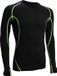 Avento Compressieshirt - Lange Mouw - Mannen - Zwart/Geel - Maat M