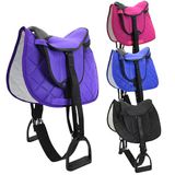 PFIFF 103120 Pro zadelset voor speelpaard of houtpaard, complete set voor kinderen, speelzadel, set in één maat, zwart