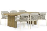 4 Seasons Outdoor Allora/Falcon 240 cm dining tuinset 7-delig