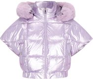 myMo Jas - Puffer - Dames - XL - Zacht Lila - Polyester - Met capuchon