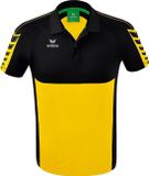 Erima Six Wings Polo Heren - Zwart / Geel | Maat: L