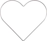 Vaessen Creative Metalen Frame - Hart - Ø25cm - Ongecoat