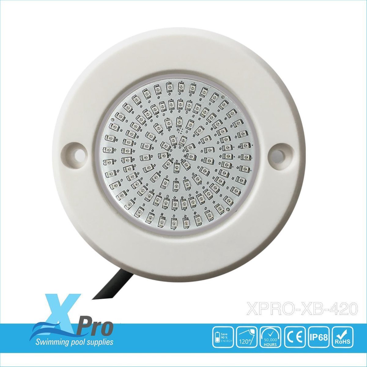 XPRO Pool | Ultradunne 100 X 8mm LED Zwembadverlichting | 10 W | Warm wit