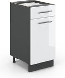 Vicco Fame-Line Keukenonderkast – 40 cm zonder werkblad Wit Hoogglans