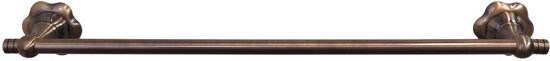 WillieJan Handdoekrek enkel 9501 - 1 Stang - 60 cm - Antiek Look Bronskleur Messing