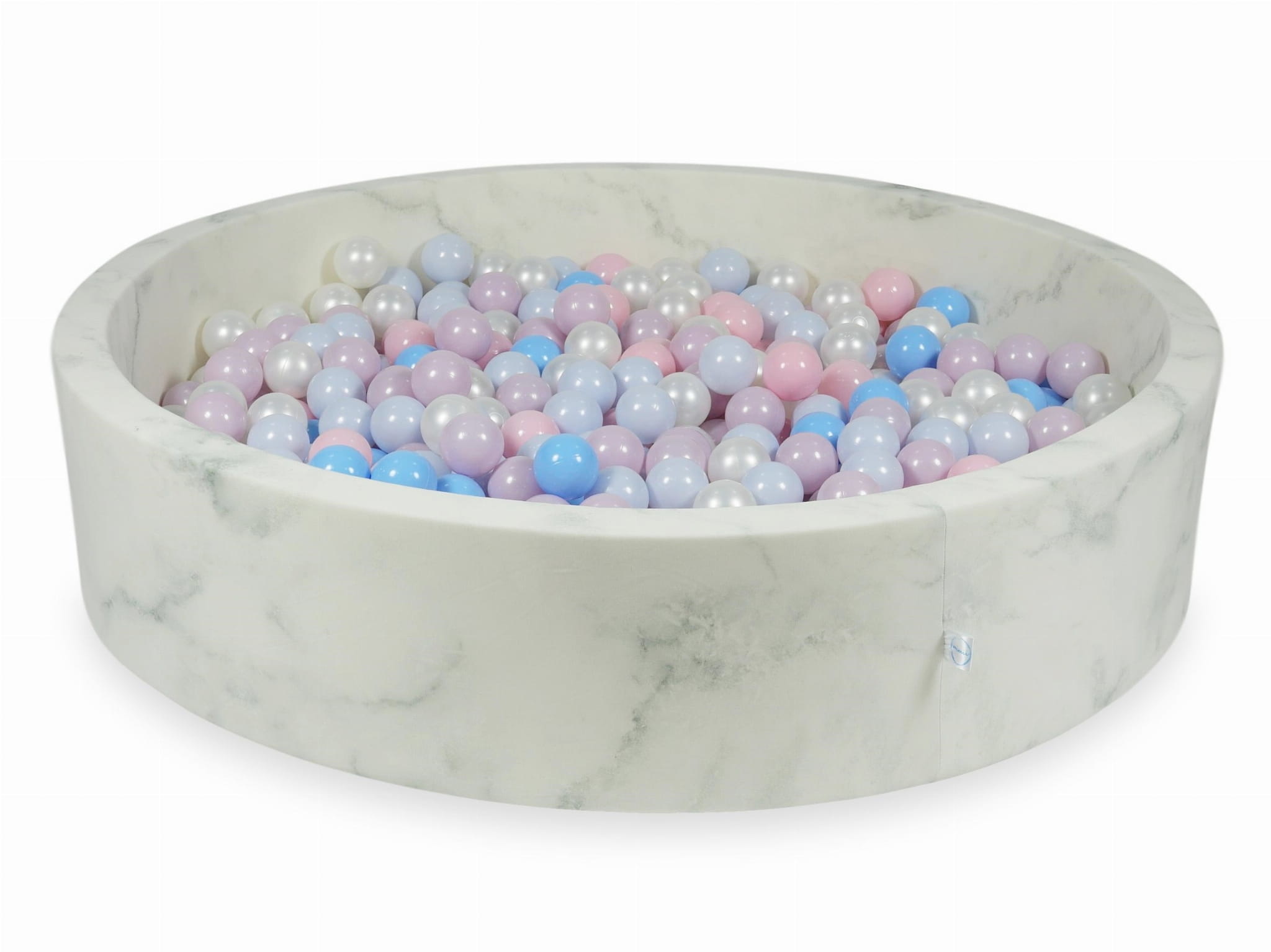 Viking Choice Ballenbak rond marmer 130x30 cm - met 600 ballen - parelmoer roze lila lichtblauw