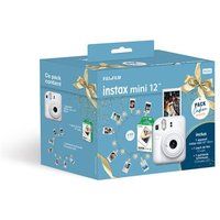 Fujifilm Instax Mini 12 Wit + instax mini-filmpakket 10 foto's + LED-slinger