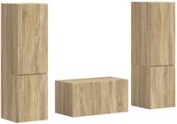 vidaXL Tv-meubelset 5-delig Sonoma Eiken Bewerkt Hout