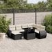 Maison Exclusive - Ensemble de jardin, 8 pièces, avec coussins, noir, en polyrotin