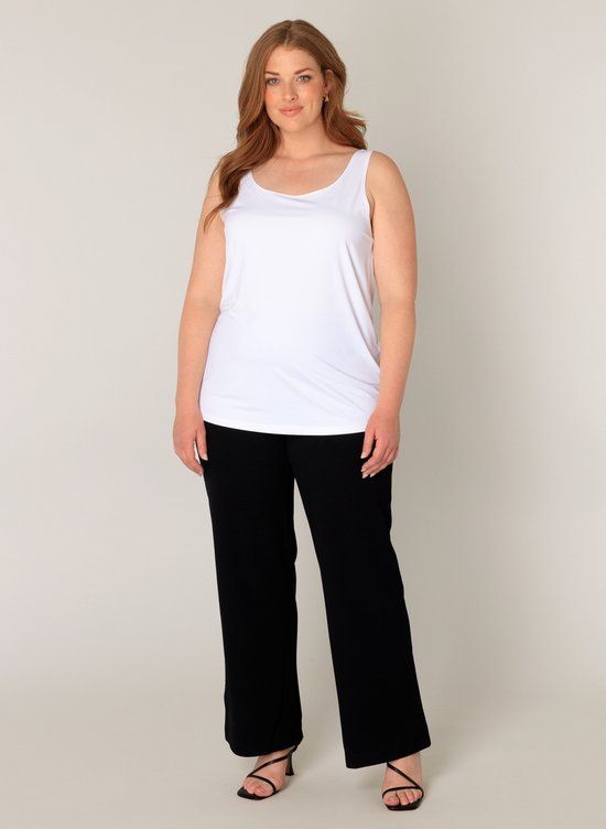 BASE LEVEL CURVY Yanne Tops - White - maat 0(46)