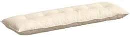 vidaXL Rugkussen Crèmekleurig 160 x 50 cm Corduroy stof
