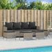 Maison Exclusive - Ensemble de meubles de jardin 5 pièces avec canapé et coussins, gris clair, en polyrotin