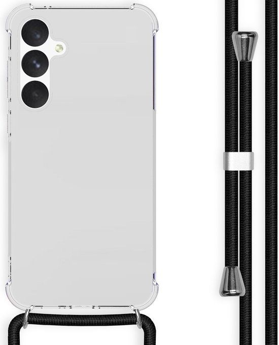 iMoshion Hoesje Samsung Galaxy A55 - Backcover met koord - Zwart