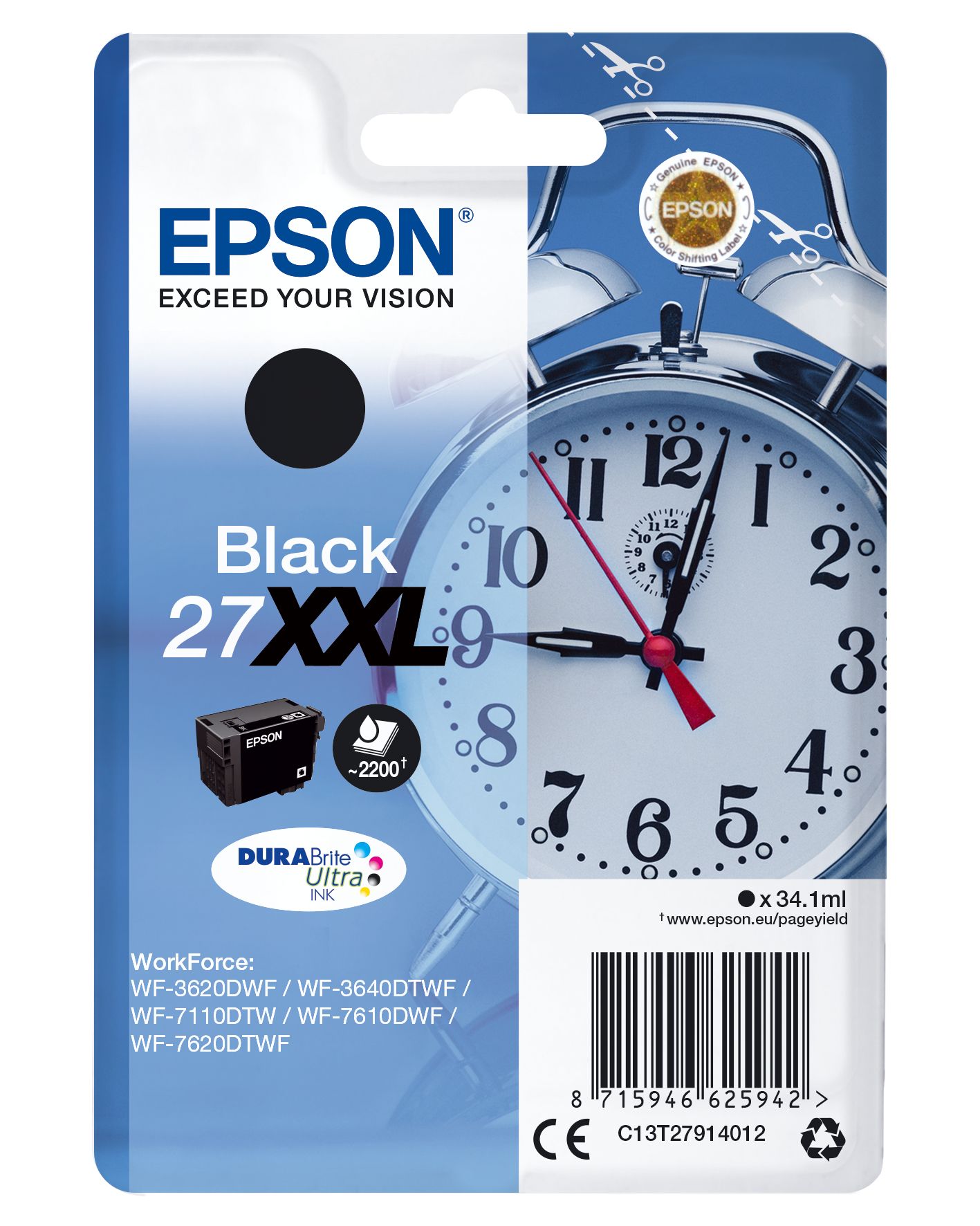 Epson 27XXL Black Ink Cartridge - C13T27914022