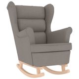 VidaXL Schommelstoel, taupe, 74 x 90 x 102 cm, stof