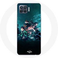 Maniacase Hoesje voor Oppo A93 5G Demon Slayer Manga Tanjiro en Nezuko Maniacase