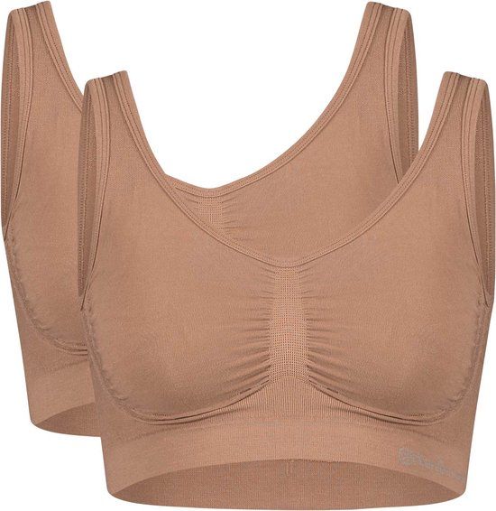 Bamboo Basics Nova - Seamless Non-Padded BH (2 stuks) - Tan - M