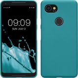 kwmobile telefoonhoesje geschikt voor Google Pixel 2 XL - Hoesje voor smartphone - Back cover in mat petrol