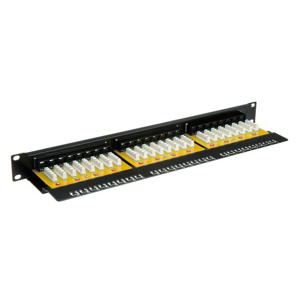 Value Cat.6 19" patchpanel, 24 ports, UTP - Zwart