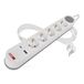 EMOS - Stekkerdoos 5-voudig met USB Fast Charge opladen, 3 m kabel - meervoudig stopcontact met schakelaar voor binnenshuis - geschikt voor wandmontage - 5 x stopcontact, 1 x USB C, 1 x USB A - wit