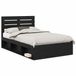 vidaXL Bedframe Zwart Eiken 120 x 190 cm Massief Grenenhout