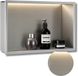 Rea Led - Niche de salle de bain - Acier brossé - 10x45x30cm