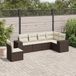 Maison Exclusive - Ensemble de jardin pour extérieur, composé de 6 pièces avec coussins, marron, en polyrotin