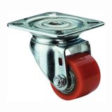 BS Roue pivotante avec plaque à visser Roulement à billes en polyuréthane 50 mm Rouge/Argent