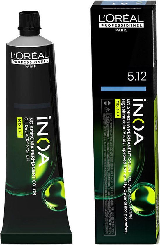 L'Oréal Professionnel Inoa Color Nº 5.12 Licht essen kastanje (60 g)