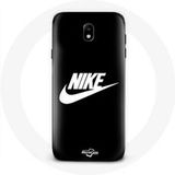 Nike Etui voor Samsung Galaxy J3 2017 Logo wit zwarte achtergrond Maniacase