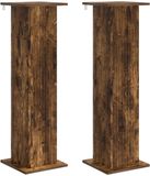 vidaXL Plantenstandaard 2 st gerookt eiken 30,5 x 30 x 100,5 cm