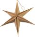 Stern Fabrik kerstster decoratie - bruin - 29 cm - eco - papier - 6 punten - hangend