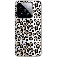 Xiaomi 14 Pro Siliconen hoesje - ontwerp leopard
