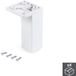 Emuca Pied pour meuble, d'angle, réglable 100 - 110 mm, Plastique, Blanc, 4 pc.