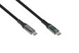 Alcasa 2213-D010S USB-kabel USB 2.0 1 m USB C Grafiet
