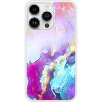 Apple Bedrukt siliconen hoesje compatibel met iPhone 14 Pro Colorful
