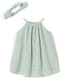 Vertbaudet Robe avec broderie anglaise, accessoires assortis