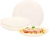 PlasticForte assiette ronde/assiette de camping - 10x - D22 cm - blanc ivoire - plastique