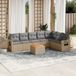 Maison Exclusive - Ensemble de meubles de jardin 8 pièces avec canapé et coussins, beige, en polyrotin