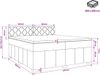 vidaXL Boxspringbed met matras Lichtgrijs 200 x 200 cm Stof