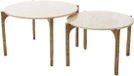 Light & Living Salontafel KANAE Ø76x44cm Bruin Set van 2