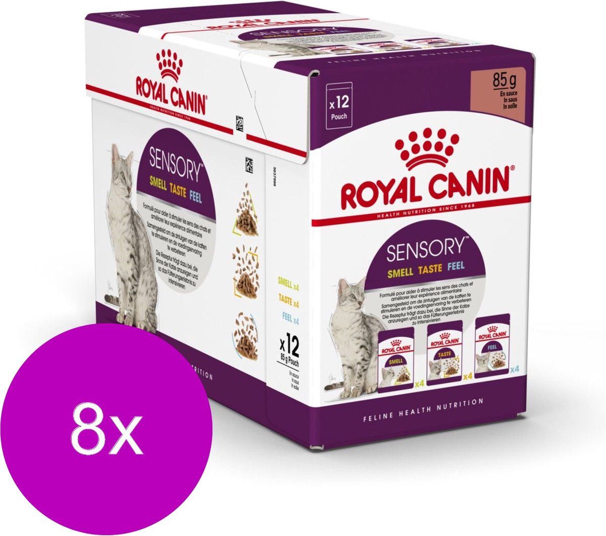 Royal Canin Sensory Multipack Mix - In Gravy - Kattenvoer - 8 x 12x85 g