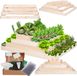 Modo24 ZP09 Carré Potager Surélevé En Escalier Modulable, Bois De Pin, Herbes/légumes, Jardin/terrasse/balcon, 36x117x120 Cm, Naturel